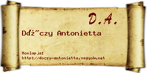 Dóczy Antonietta névjegykártya